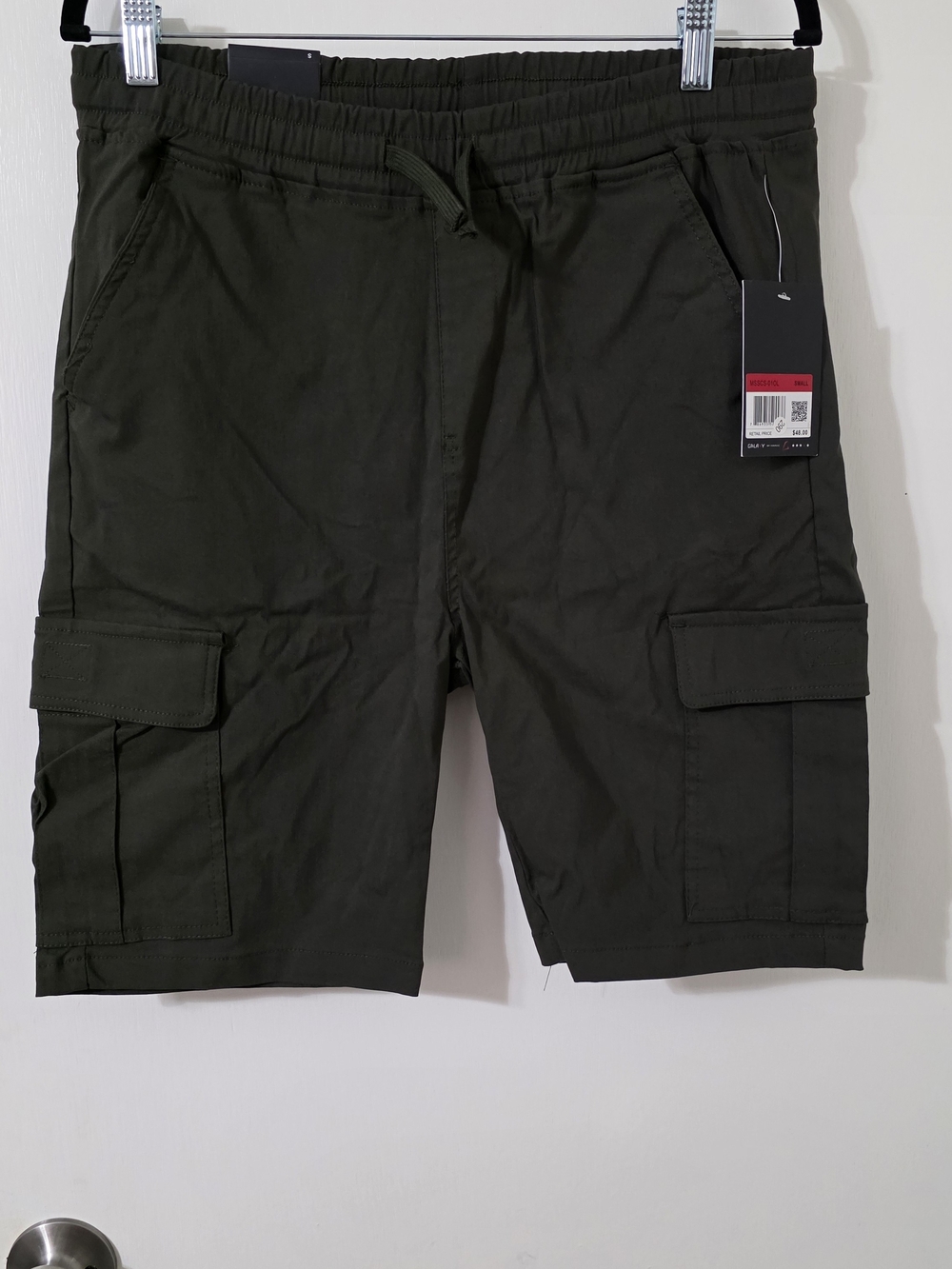 Galaxy By Harvic Men's Dark Olive Cargo Shorts-Small